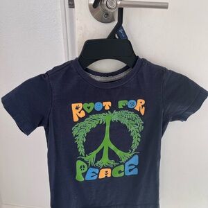 Navy Blue Kids Shirt - Root for Peace